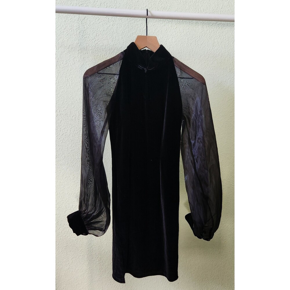 Black velvet holiday dress